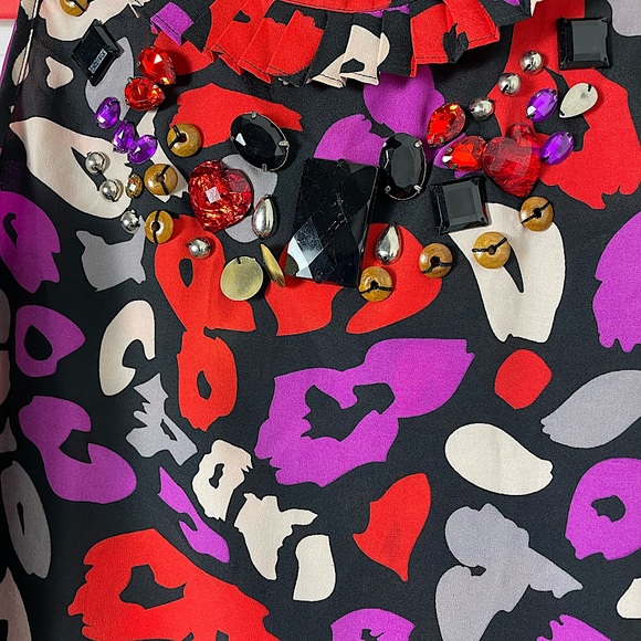 New Twelve by Twelve Women's Red & Black Back Zip Tops S - Picture 6 of 9